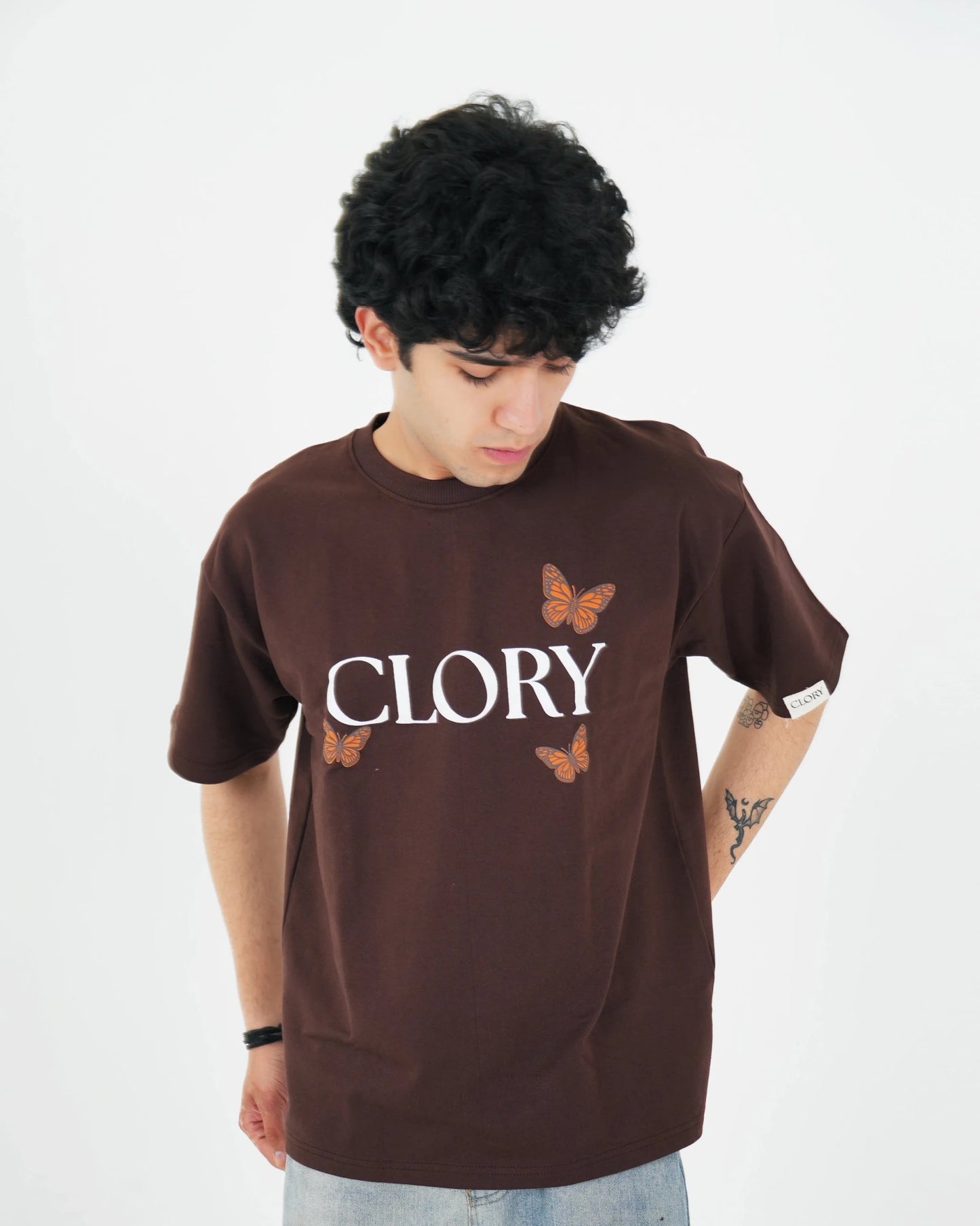 Fleeting Flesh - brown Oversized T-shirt - CLORYco.Oversize T-Shirts