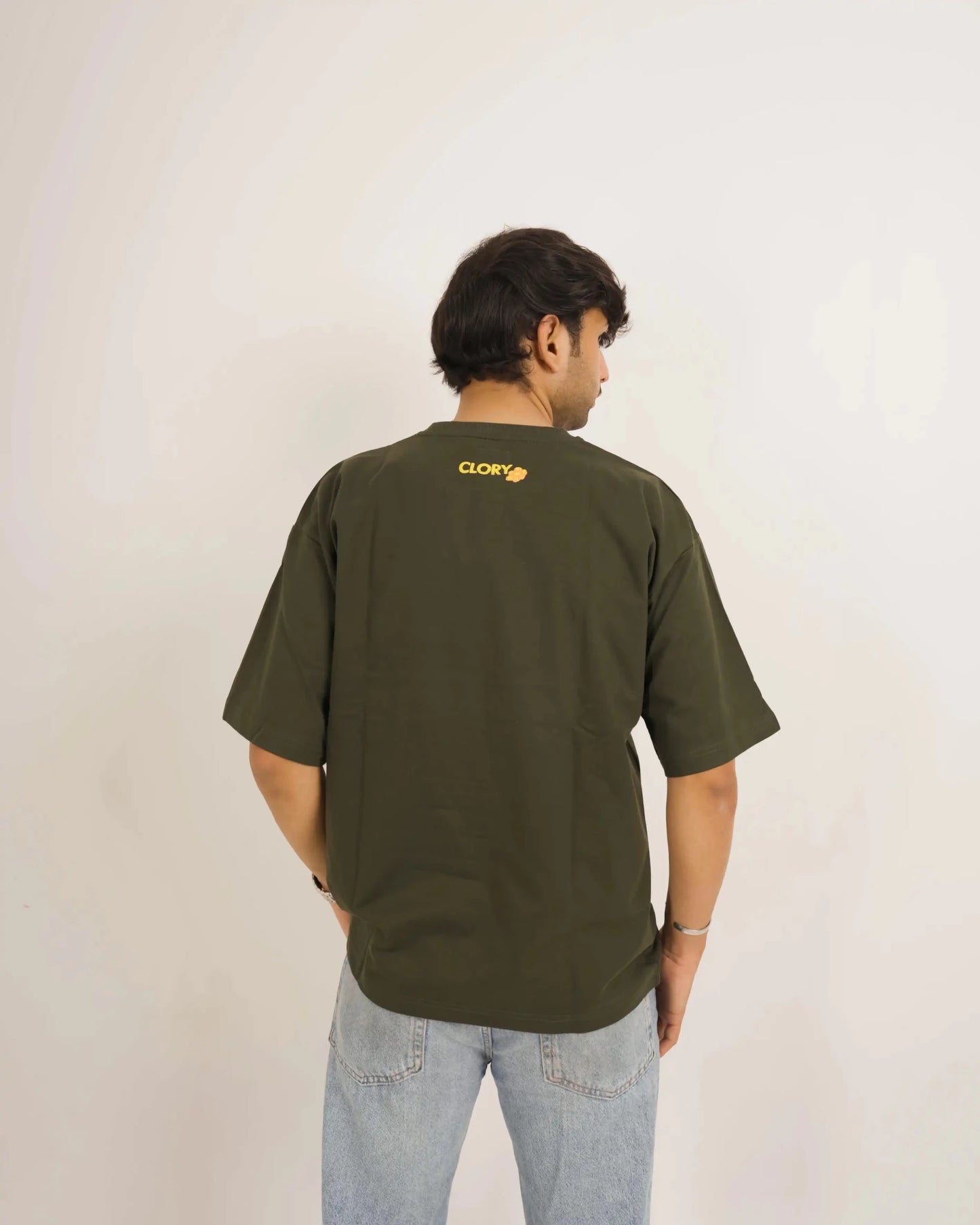 Kahlo’s Foliage - Olive Green Oversized Graphic T Shirt - CLORYco.Oversize T-Shirts