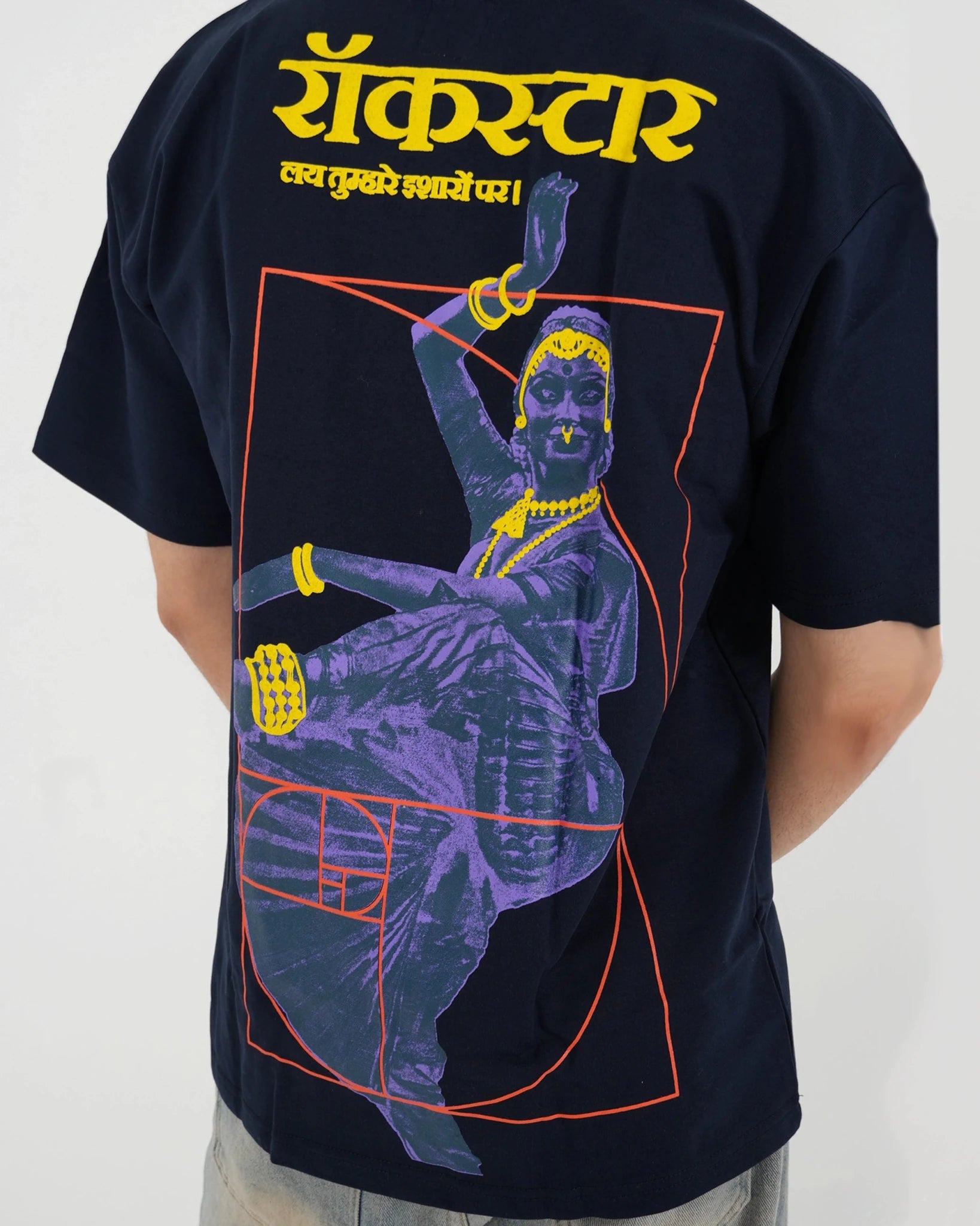 Rockstar navy blue Oversized T-shirt - CLORYco.Oversize T-Shirts