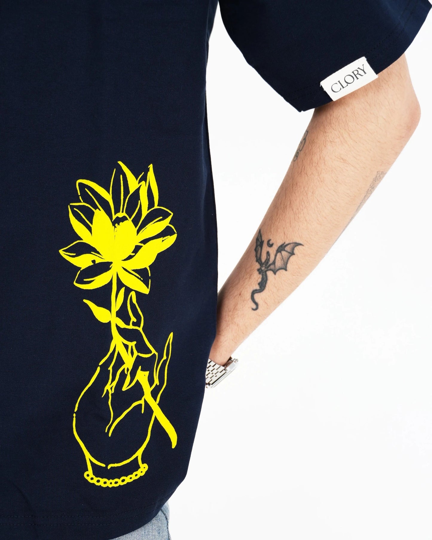 Rockstar navy blue Oversized T-shirt - CLORYco.Oversize T-Shirts