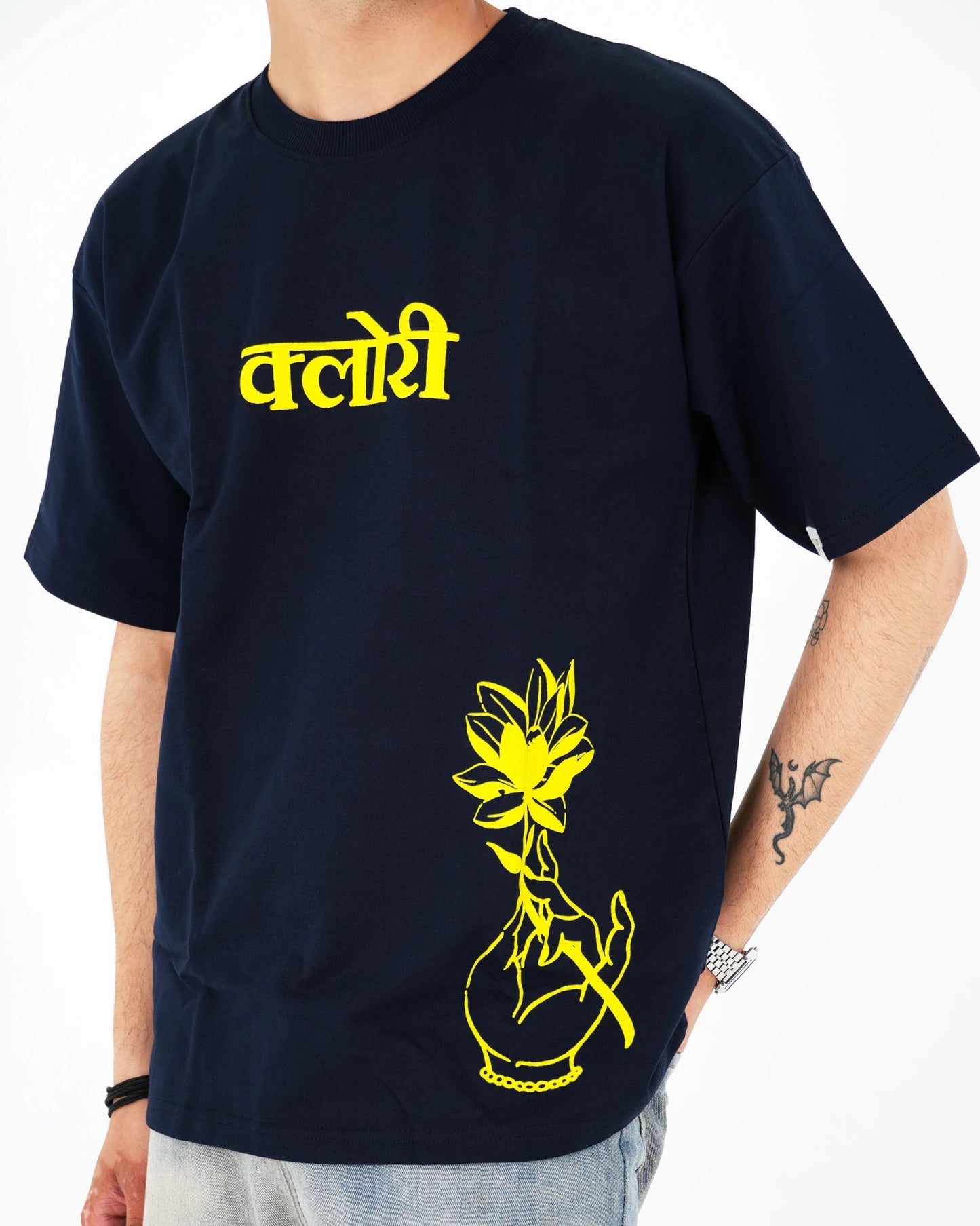 Rockstar navy blue Oversized T-shirt - CLORYco.Oversize T-Shirts