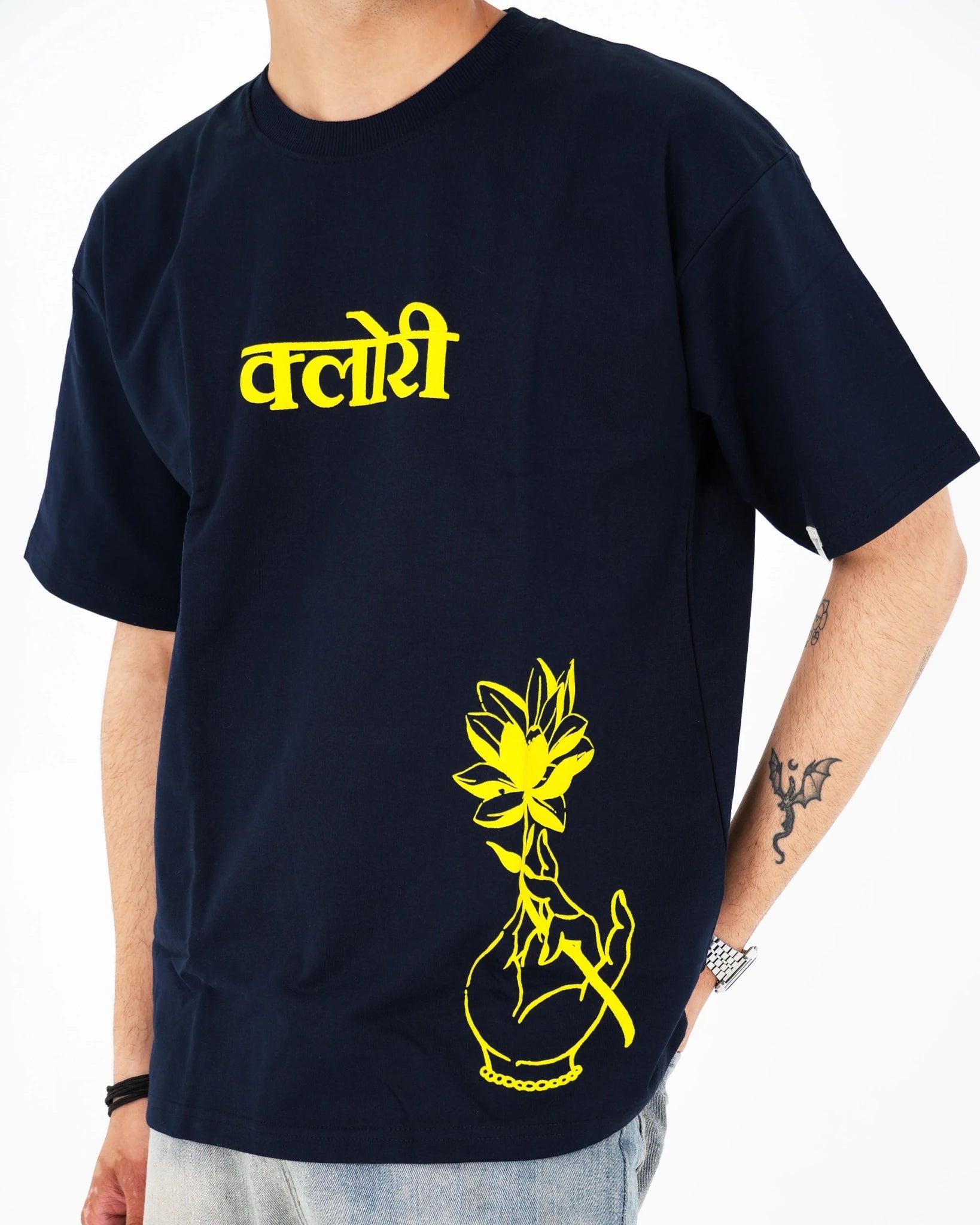 Rockstar navy blue Oversized T-shirt - CLORYco.Oversize T-Shirts