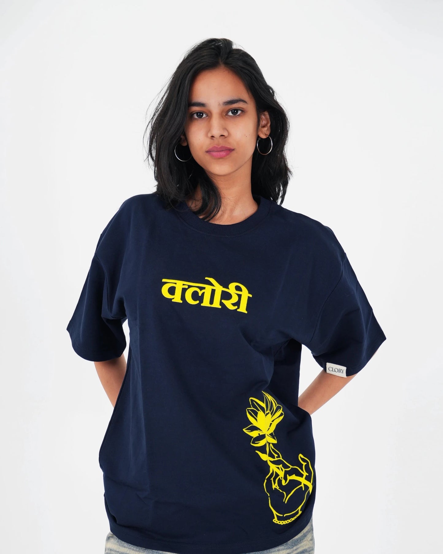 Rockstar navy blue Oversized T-shirt - CLORYco.Oversize T-Shirts