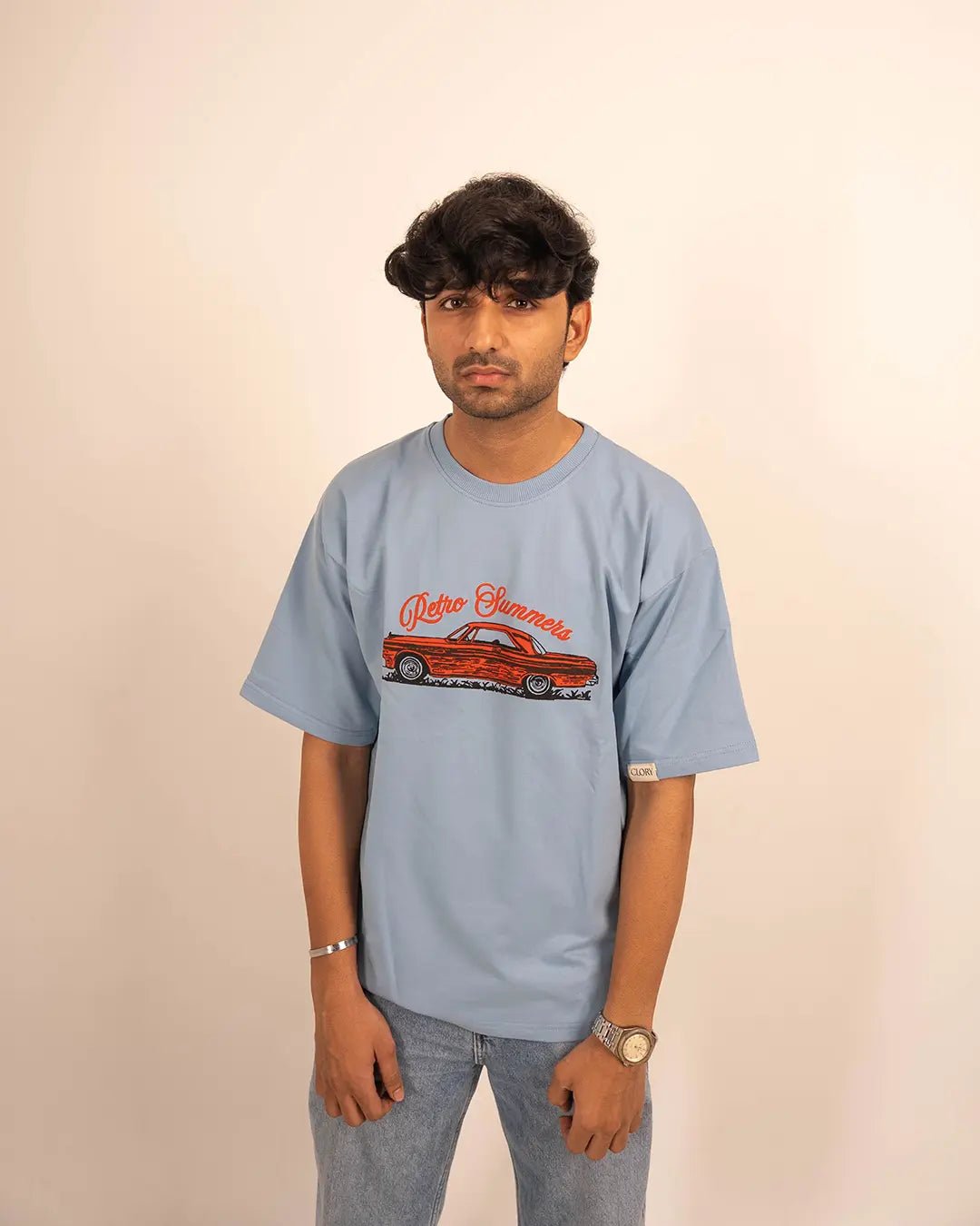 Summer Fields of Dandelions — Light Blue Oversized T Shirt - CLORYco.Oversize T-Shirts