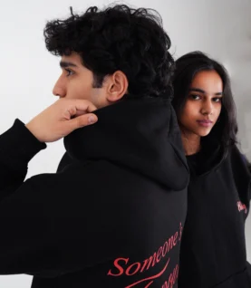 Clory Black Cotton Fleece hoodies.