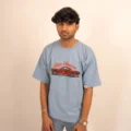 Light Blue Oversized T-Shirt cloryco