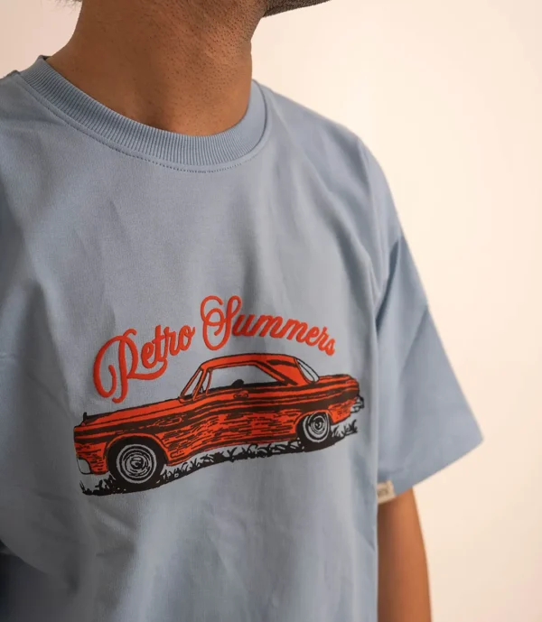 Light Blue Oversized T-Shirt cloryco