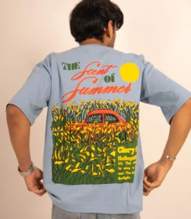light blue oversized t shirt cloryco