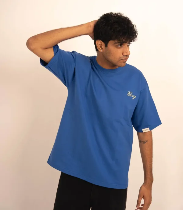 royal blue oversized t shirt cloryco