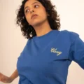 royal blue oversized t shirt cloryco