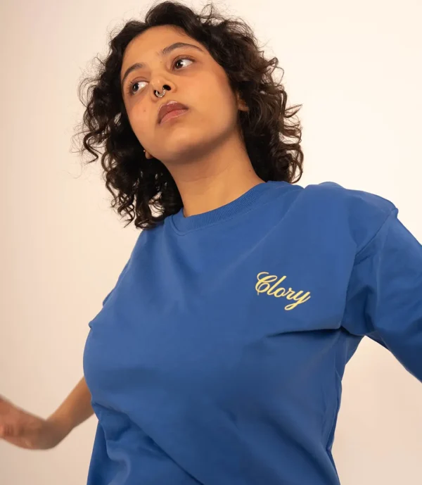 royal blue oversized t shirt cloryco