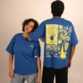 royal blue oversized t shirt cloryco