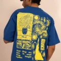 royal blue oversized t shirt cloryco