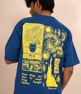 royal blue oversized t shirt cloryco